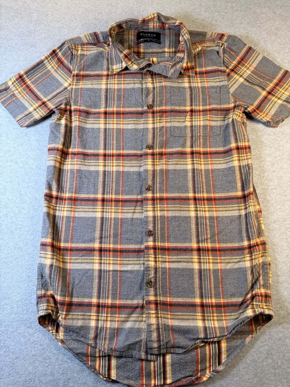 PacSun Short Sleeve Button Down Plaid Shirt Size S